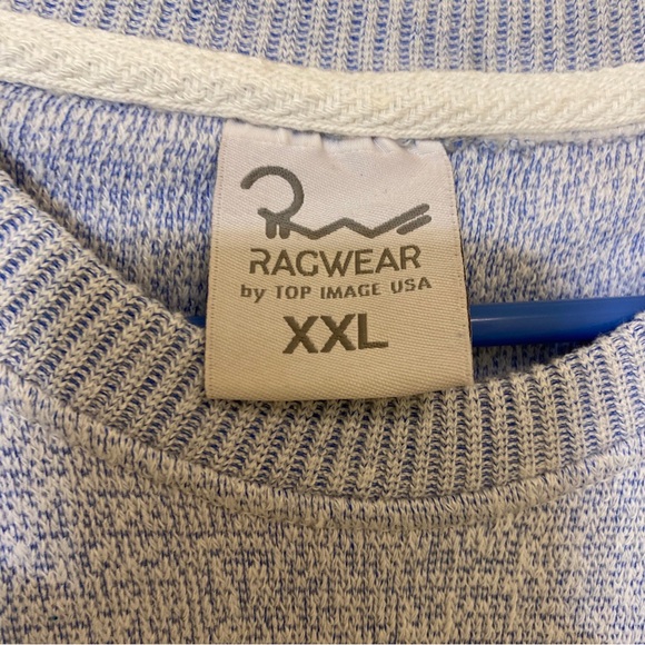 Crewneck Sweater in Blue with Ribbed Hem - Picture 5 of 5